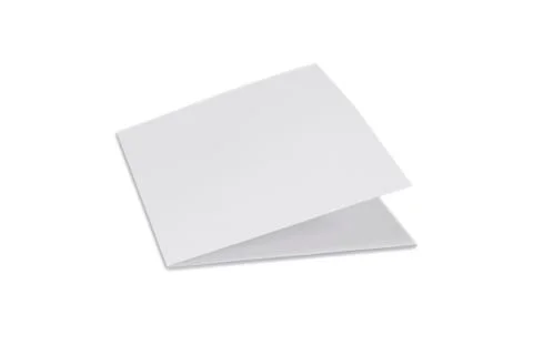 Folded sheet on white Stock Photos