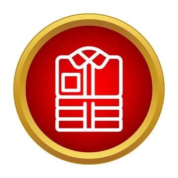 Folded shirt icon representing professional laundry service Stock Illustration