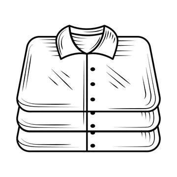 Folded shirts clean 스톡 일러스트
