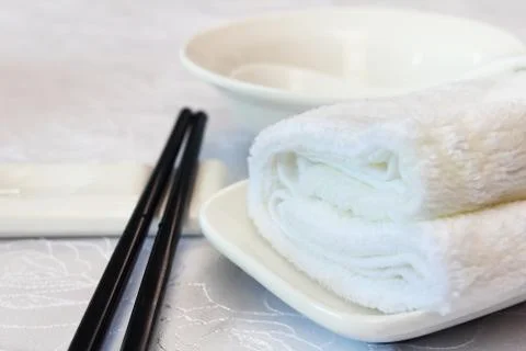 Folded silverware Foto stock