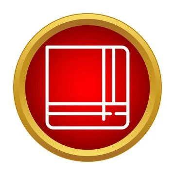 Folded square napkin icon in red circle Stock Illustration