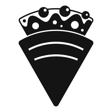 Folded sweet crepe with topping vector icon Illustrazione stock
