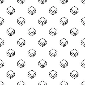 Folded towels seamless pattern for laundry and spa Illustrazione stock