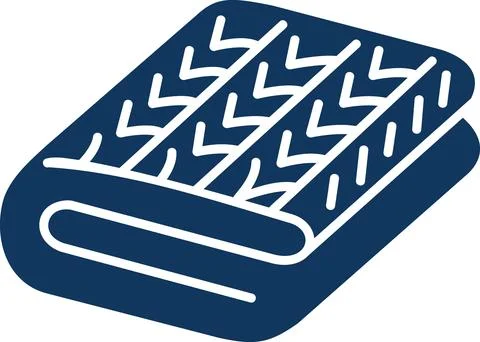Folded warm blanket graphic icon illustration 스톡 일러스트