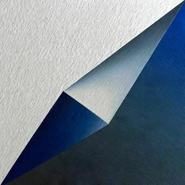 Folded White and Blue Paper Sheets with Geometric Shadow Stock Illustration
