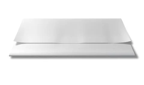 Folded white paper front perspective Stock Illustration