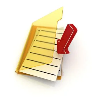 Folder 3d icon. Date transferring concepts Stock Illustration