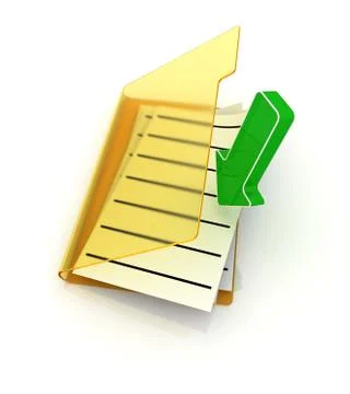 Folder 3d icon. Date transferring concepts Stock Illustration