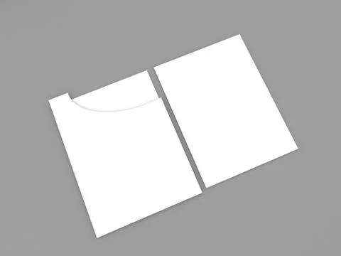 Folder with A4 papers on a gray background. Stock Illustration
