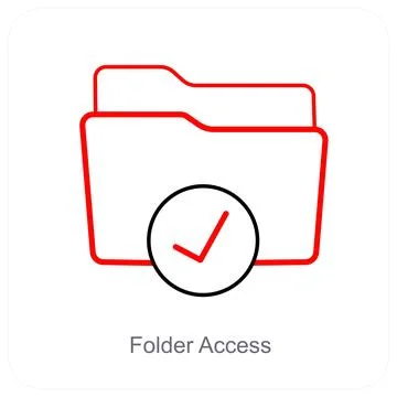 Folder Access and Folder icon concept Stock Illustration