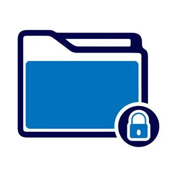 Folder, access, tick, secure, lock, security, folder access security icon Illustrazione stock