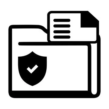 Folder, access, tick, secure, lock, security, folder access security icon Stock Illustration