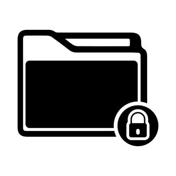 Folder, access, tick, secure, lock, security, folder access security icon Stock Illustration