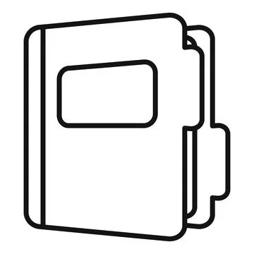 Folder agent icon outline vector. Service support Illustrazione stock