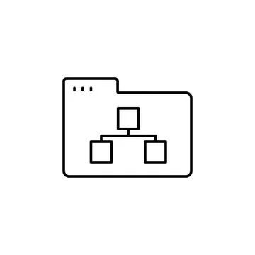 Folder analysis icon. Simple line, outline vector of icons for ui and ux Stock Illustration