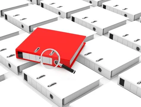 The folder analysis Stock Illustration