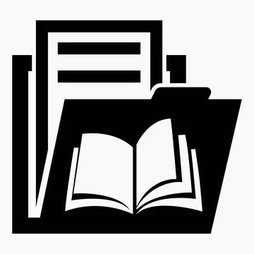 Folder and book icon. Stock Illustration