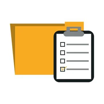 Folder and clipboard symbols 库存插图