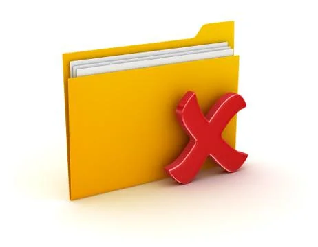 Folder and Delete Sign Stock-Illustration