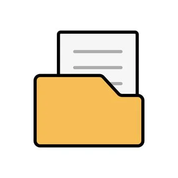 Folder and document icons. Vectors. Stock Illustration
