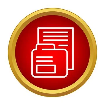 Folder and document managing data organization icon Illustrazione stock