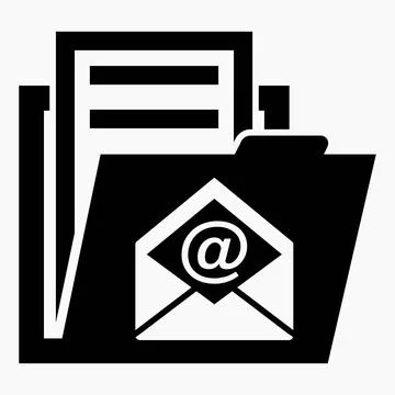 Folder and email icon. Archive of letters Stock Illustration