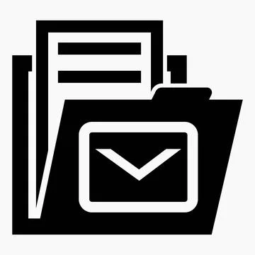 Folder and email icon. Archive of letters Stock Illustration