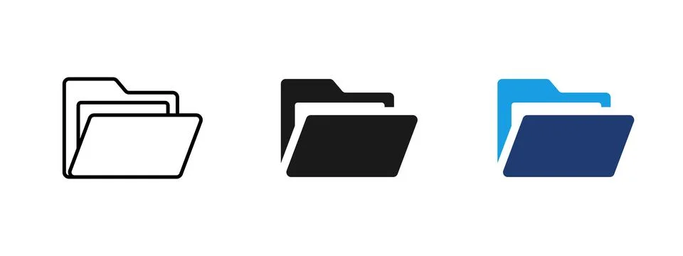 Folder and file management icon for document storage and data organization... Stock Illustration