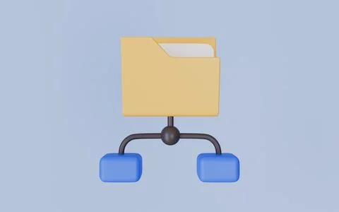 Folder and files sharing, Office and Business, Business icons concept Stock Illustration