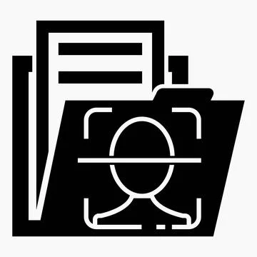 Folder and motion detector icon. Stock Illustration