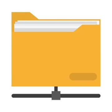 Folder and network 库存插图
