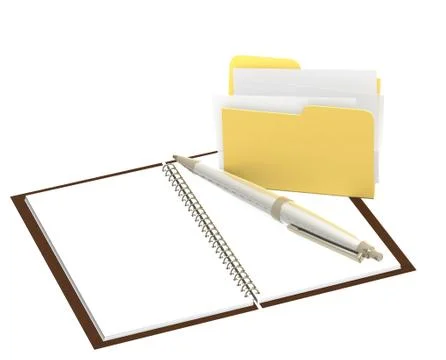 Folder and notebook Stock Illustration