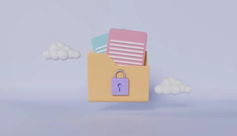Folder and paper for management file, document minimal folder icon Иллюстрация