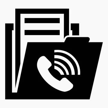 Folder and phone book icon. Stock Illustration