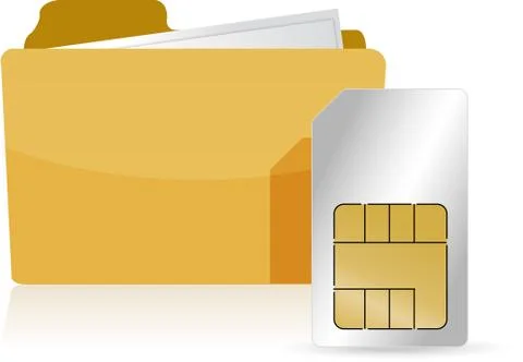 Folder and sim card Stock-Illustration