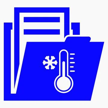 Folder and thermometer icon. Weather station. Stock Illustration
