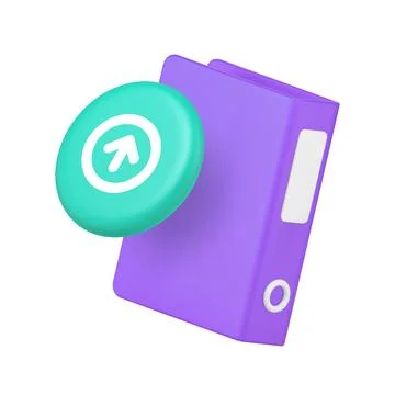 Folder and upload icon for file management systems and cloud storage interfac Illustrazione stock