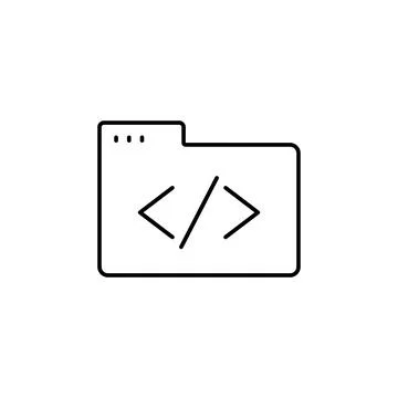 Folder arrows icon. Simple line, outline vector of icons for ui and ux, website Illustrazione stock
