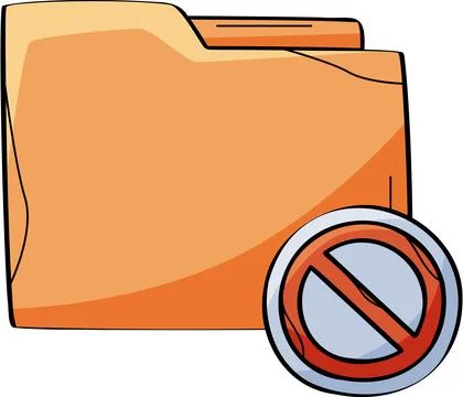 Folder banned restricted data prohibition 스톡 일러스트