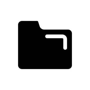 Folder black glyph ui icon Stock Illustration