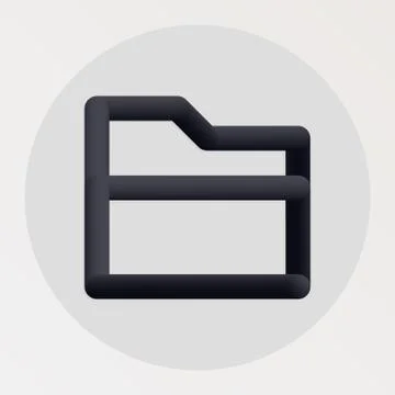 Folder blended bold black line icon Stock Illustration