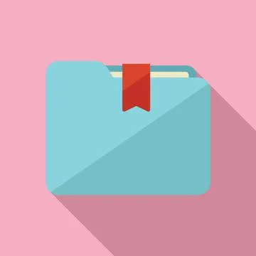 Folder bookmark icon flat vector. Book mark Stock Illustration
