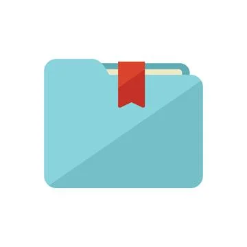 Folder bookmark icon flat vector. Book mark Stock Illustration