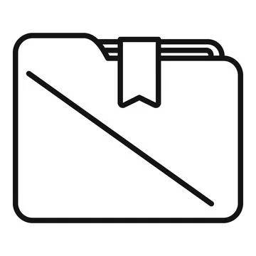 Folder bookmark icon outline vector. Book mark Stock Illustration