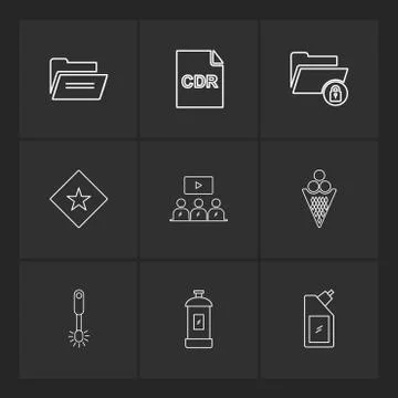 Folder , bottle ,  files , file type , file , windows , os , documents,  hard Stock Illustration