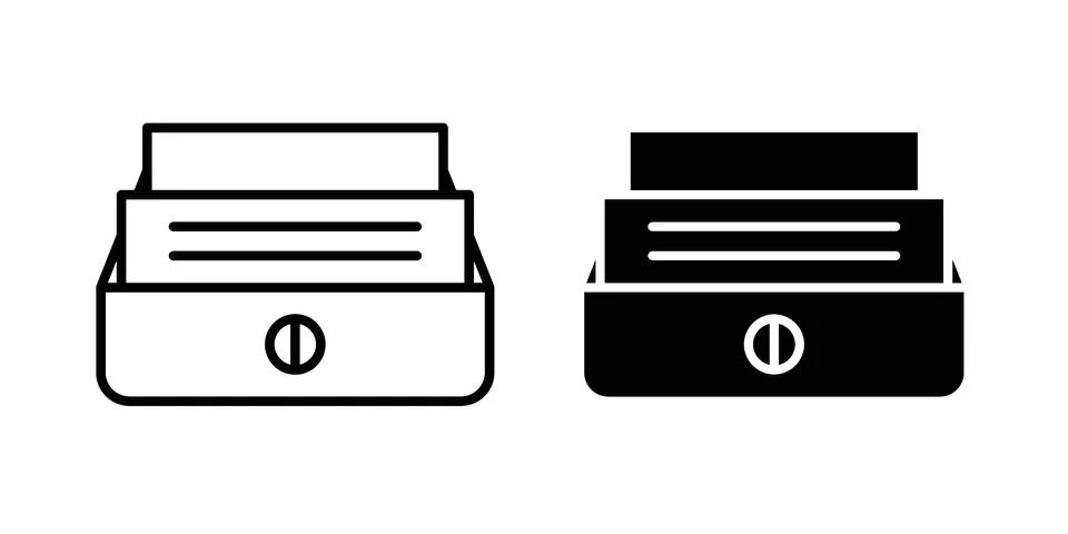 Folder box icon concept logo design collection Stock Illustration
