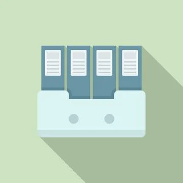 Folder box icon, flat style Stock Illustration