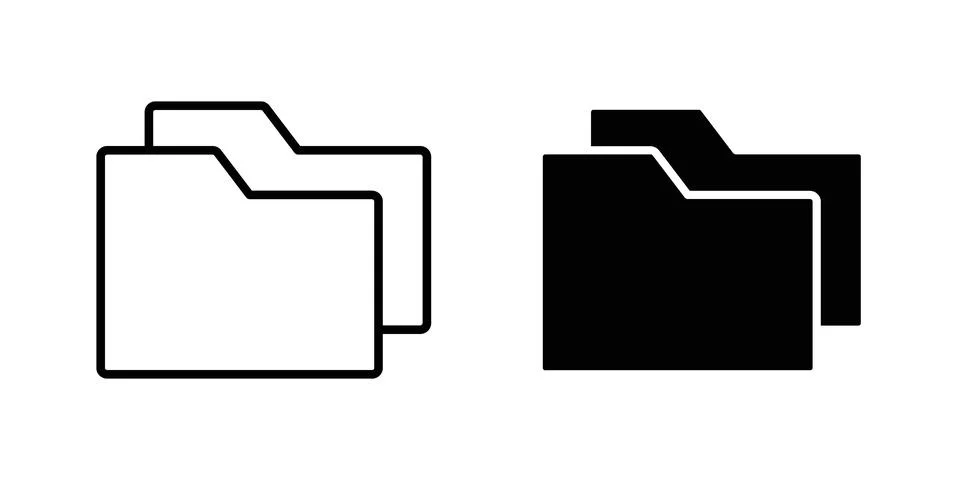 Folder box icon illustration vector, icon set for apps Stock Illustration