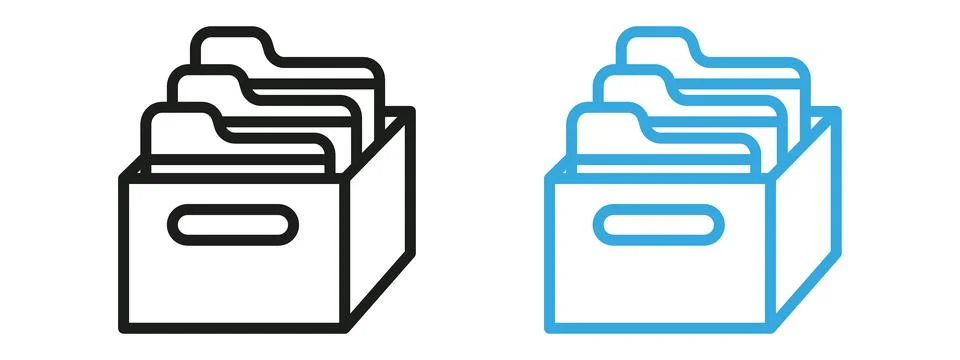 Folder box icon mark in filled style Illustrazione stock