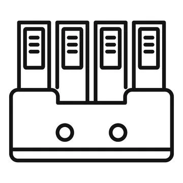 Folder box icon, outline style Stock Illustration